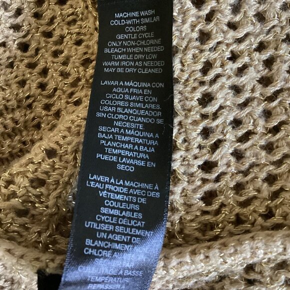 Chico's Travelers Metallic Gold Knit Tunic Top 3 (XL/16) #1S - Picture 9 of 9